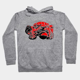 Wild Head Angry Monkey قرد Affe बंदर 원숭이 猴 Guenon Hoodie